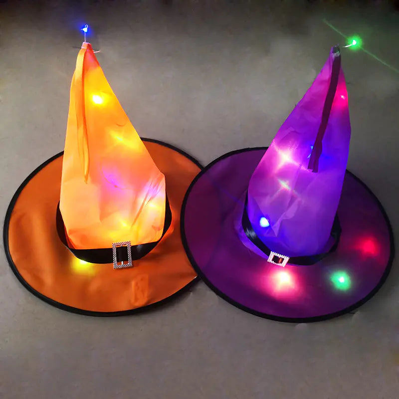 LED Glow Witch Hat for Halloween Party Decor