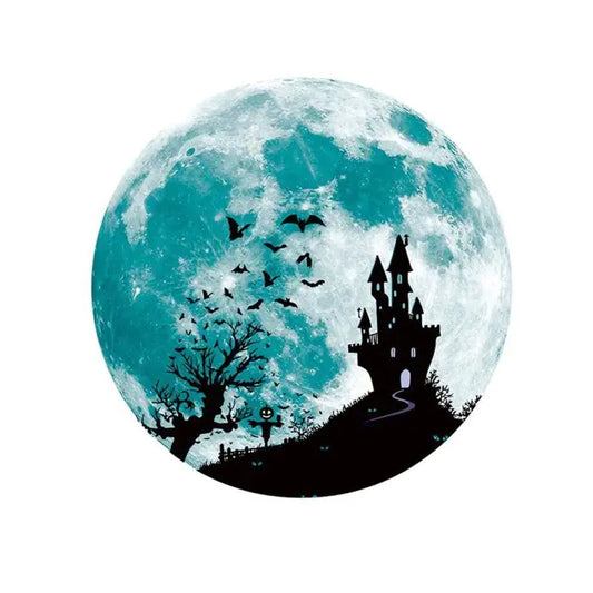 Glow-in-the-Dark Moon Wall Stickers for Halloween