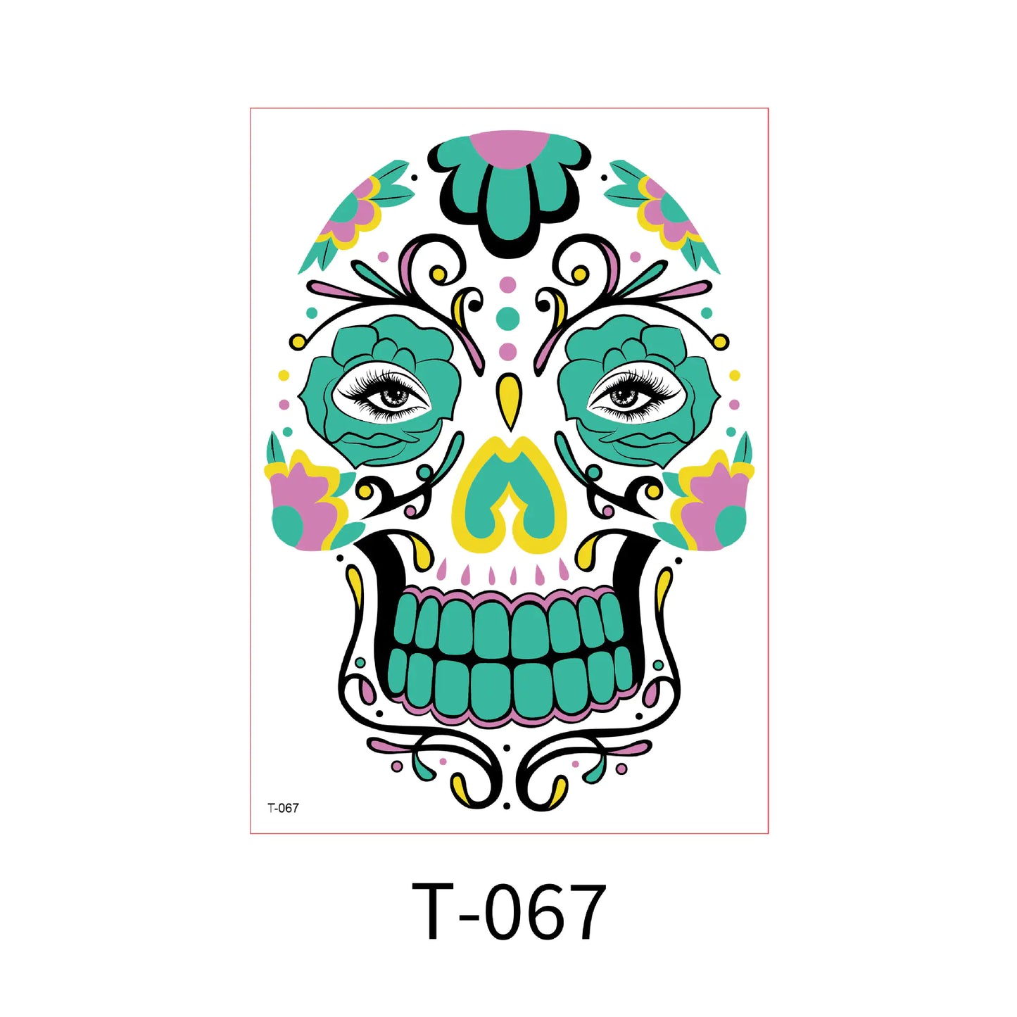 Halloween Glow-in-the-Dark Face Tattoo Stickers