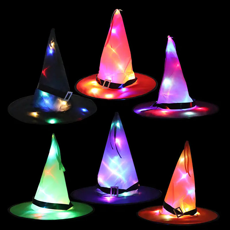LED Glow Witch Hat for Halloween Party Decor