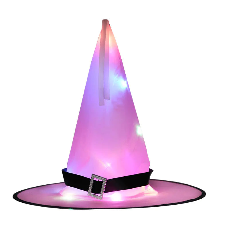LED Glow Witch Hat for Halloween Party Decor
