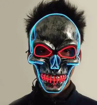 EL Wire LED Mask for Halloween Party and Cosplay
