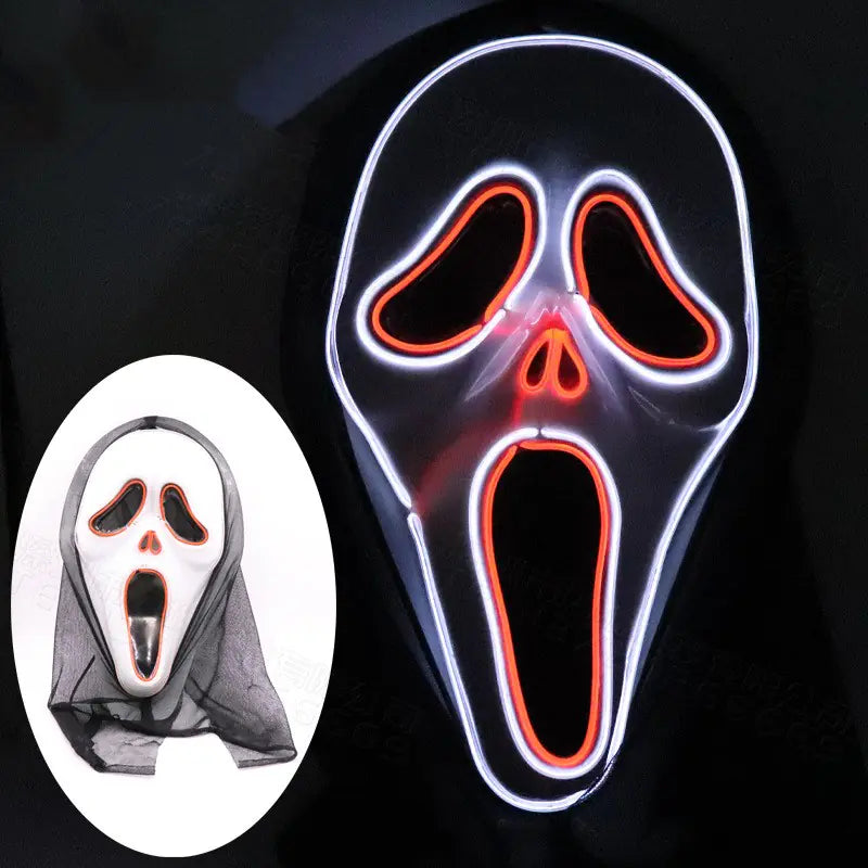 LED Glow Skull Mask for Halloween Party Scares
