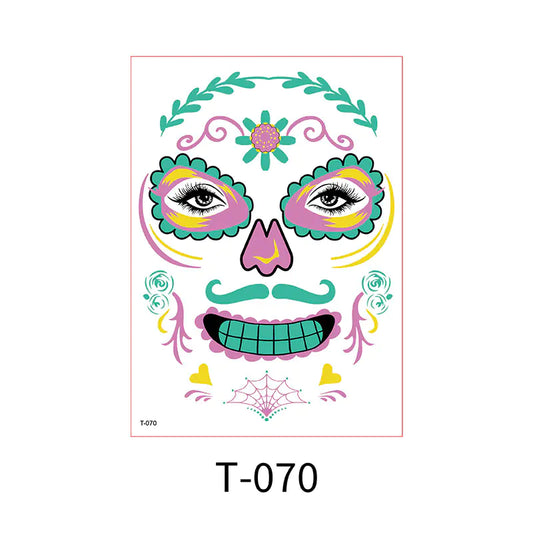 Halloween Glow-in-the-Dark Face Tattoo Stickers