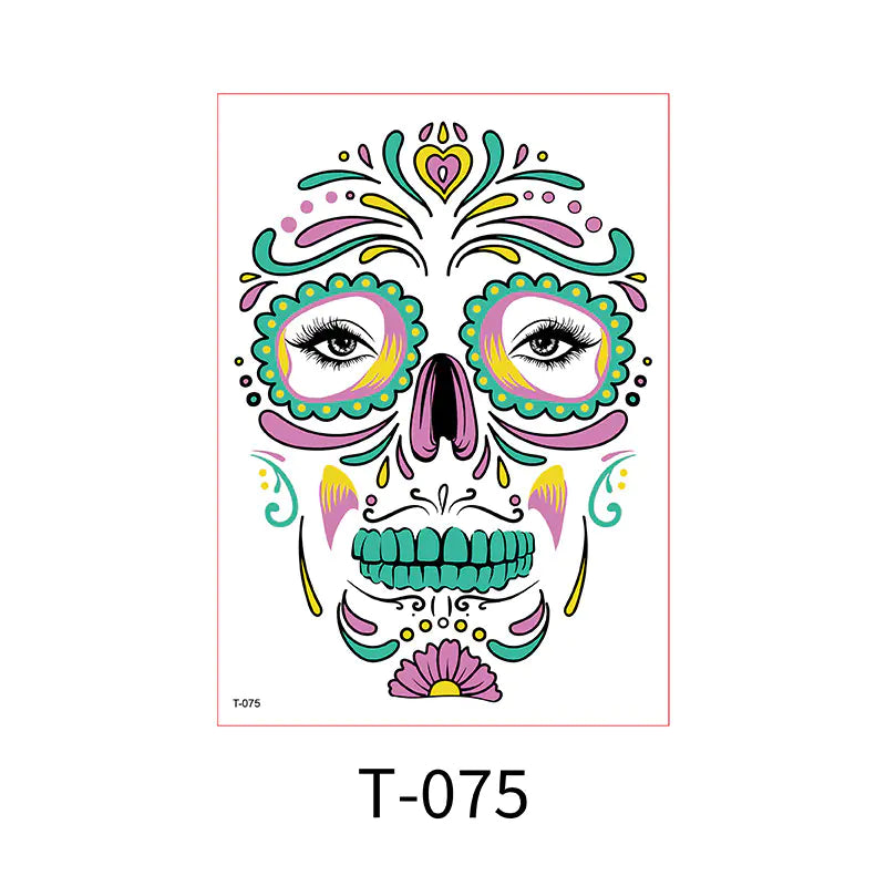 Halloween Glow-in-the-Dark Face Tattoo Stickers